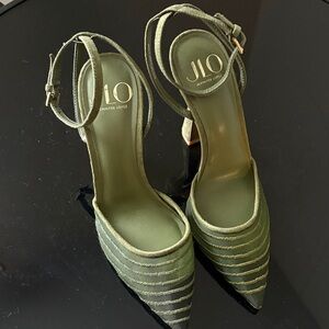 Jennifer Lopez Olive Strappy Heels